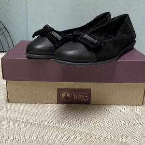 Clarks Greely Alder Black Suede & Leather Flats 10 W
